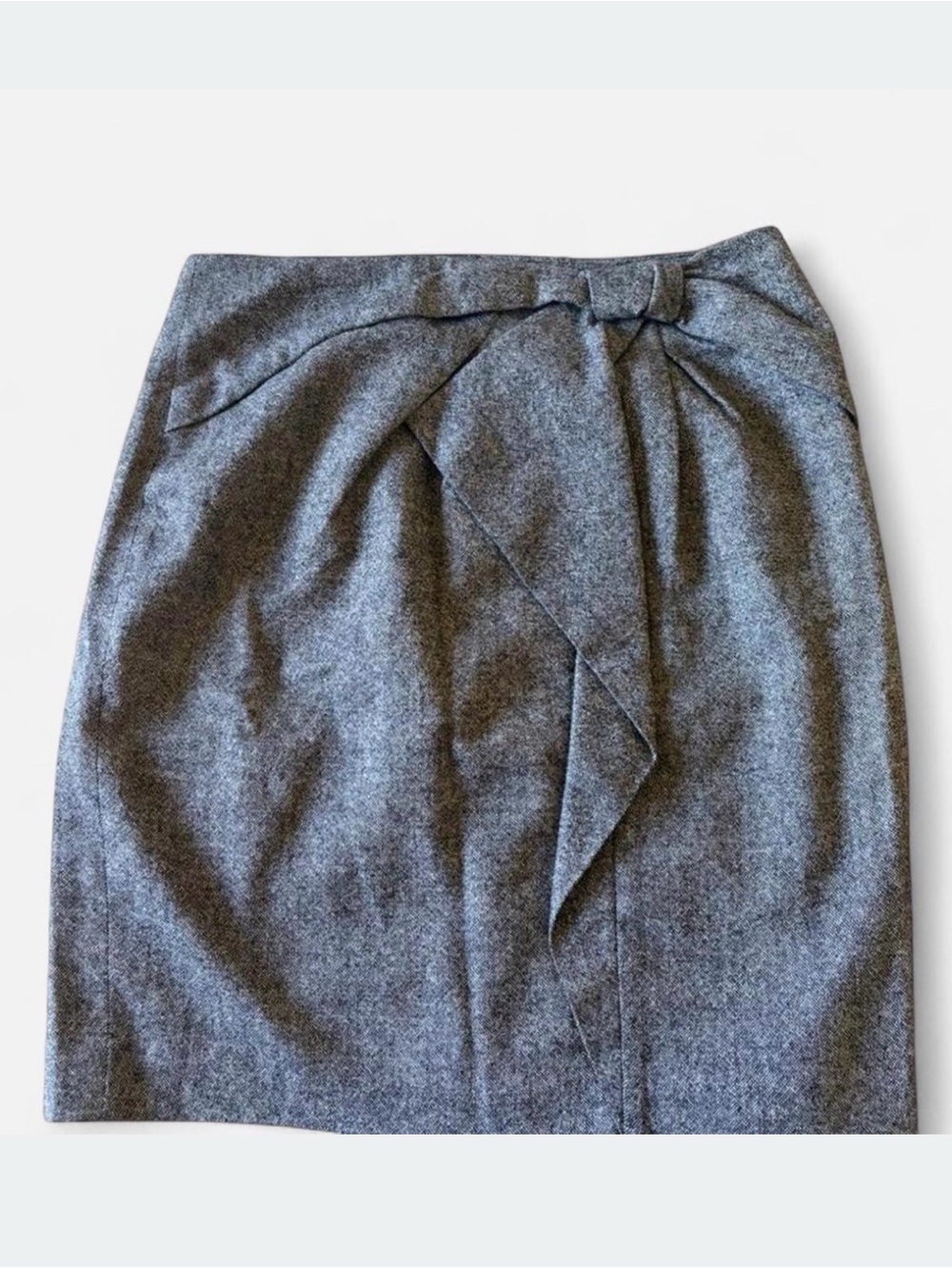 Banana Republic Gray Tie-Detail Pencil Skirt